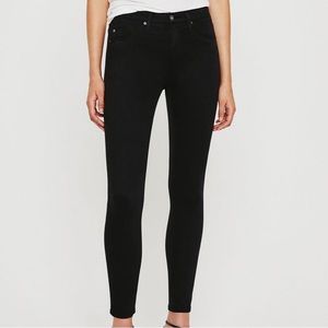 AG Black The Stilt Cigarette Ankle Jeans